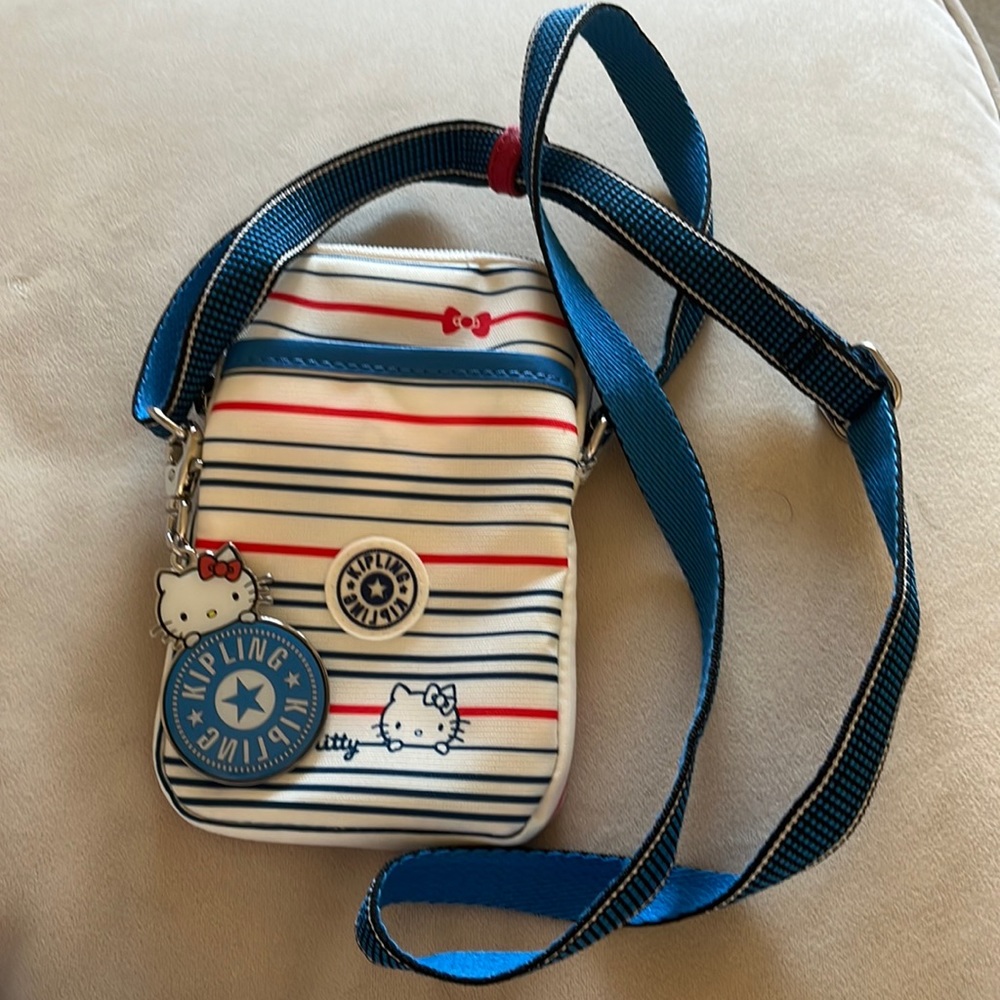 Hello Kitty x Kipling Classic Stripes Tally Sling Bag